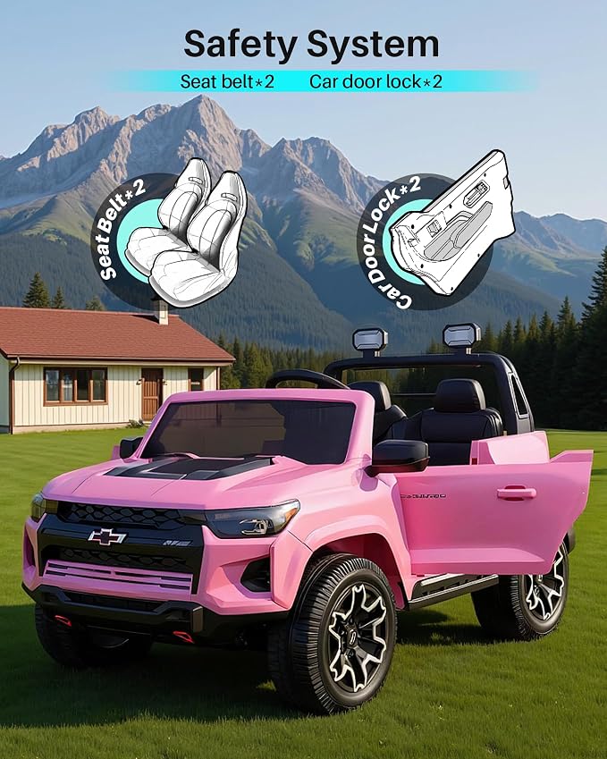 Joywhale 24V Ride on Truck 4WD Kids Electric Vehicle Licensed Chevorlet Ride on - Image 5