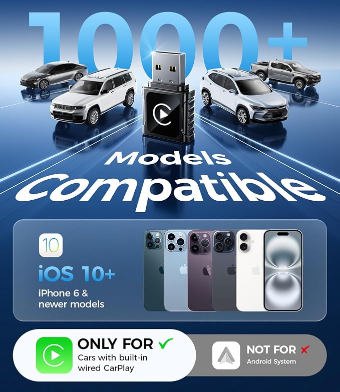 JDG Wireless CarPlay Adapter, Converts Wired CarPlay to Wireless, - Image 8