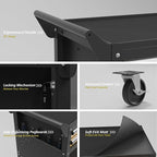 5-Tier Rolling Tool Cart on Wheels, Tool Storage Organizer - Image 5