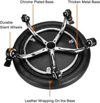 Rolling Stool with Backrest Low Height Rolling Stool with PU Leather, Roller - Image 5