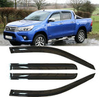 4pcs Outside Mount Style Dark Smoke Window Rain Guards Durable Side Wind - Image 2
