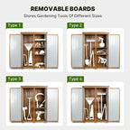 Outdoor Storage Cabinet Wood & Metal - Image 6