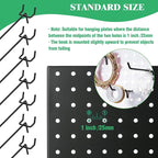 50Pcs 2"/5CM Pegboard Hooks Assortment Set, Metal Peg Board Hooks - Image 5