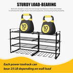Wall Mount Power Tool Organizer, 4 Layer 8 Drill Hangers Storage Rack, Tool - Image 6