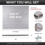 Slatwall Panel Garage Organizer Heavy Duty Wall Mounted, PVC Slat Panels Home - Image 3