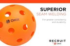 Onix Recruit Indoor Ready to Play Superior Welding Design Pickleball Ball - Image 5