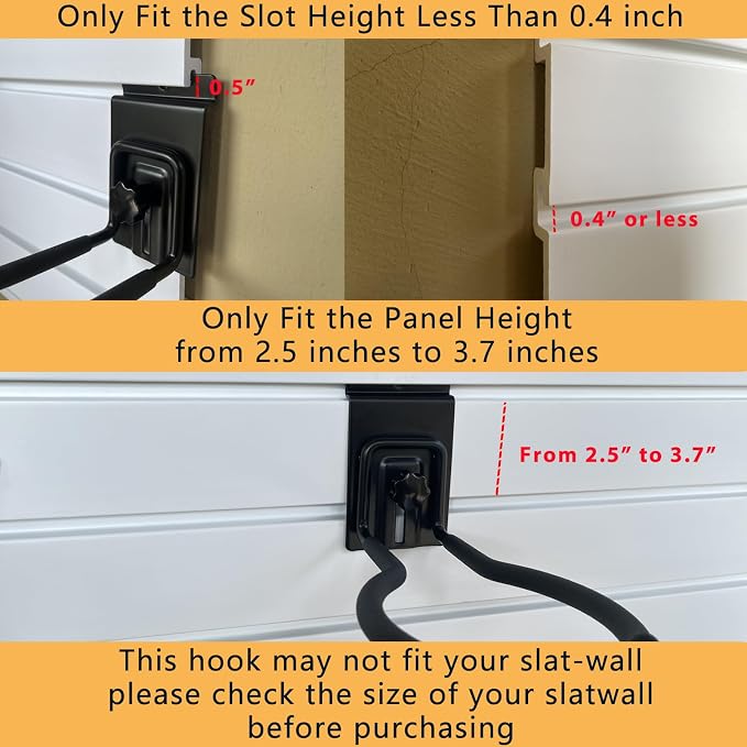 Adjustable Slatwall Hooks, Lockable Slatwall Weedeater Hanger, String Trimmer - Image 3