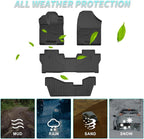 Floor Mats Compatible with Honda Pilot 8 Seats 2016-2022 - Image 8