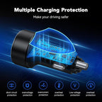 iPhone 16/15 Car Charger Adapter, 78W 4 Port USB C Car Charger - Image 4