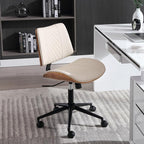Home Office Chair No Arms with Wheels, Adjustable Height Small Desk Chair - Image 4