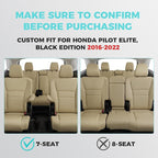 for Honda Pilot Seat Covers, Car Seat Protectors Full Set Custom Fit Pilot Elite - Image 2