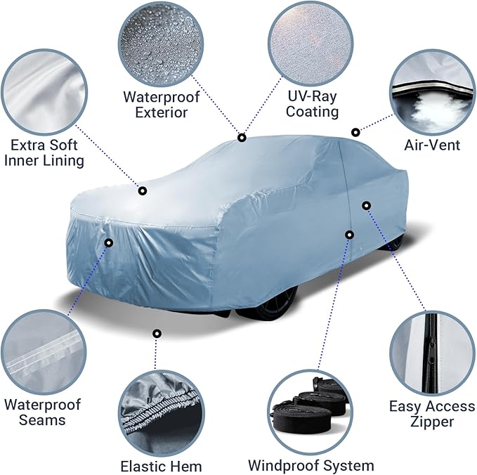iCarCover Premium Car Cover for 1970-1972 Chevy Monte Carlo Heavy Duty - Image 4
