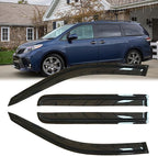 4pcs Outside Mount Style Window Rain Guards Durable Side Wind Deflectors Dark by Deebior
