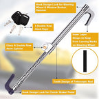 Tevlaphee Universal Steering Wheel Brake Lock Anti-Theft Retractable Double - Image 5