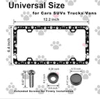 2 Pieces Paw Print License Plate Frames - Image 4
