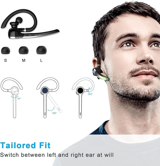 Bluetooth Headset, Wireless Bluetooth Earpiece - Image 5