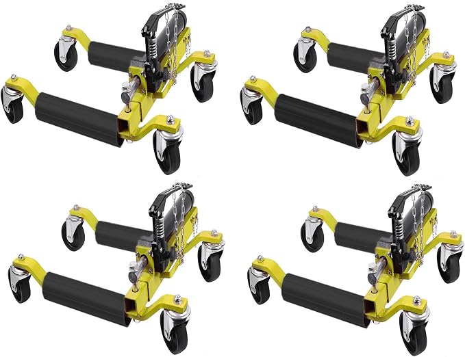 4 Pcs Car Wheel Dolly with Hydraulic Tire Jack, 1500LBS Capacity Trailer Dolly by GarveeTech