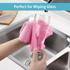 HOMEXCEL Pink Microfiber Cleaning Cloth, 50 Pack Cleaning Towels - Image 6