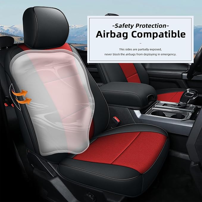 AOMSAZTO Seat Covers for Ford F150 XL XLT: 2015-2024 SuperCrew & F250 F350 F450 - Image 8