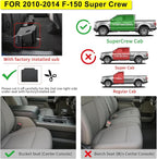 Floor Mats for Ford F-150 SuperCrew Cab 2010-2014, All-Weather Custom Fit - Image 2