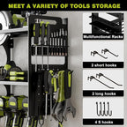 64" Power Tool Organizer Wall Mount, 16 Slots, 3-Tier Drill & Cordless Tool - Image 3