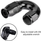 EVIL ENERGY 8AN 180 Degree PTFE One Piece Full Flow End Hose Fitting Aluminum - Image 6