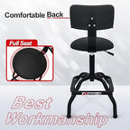 Shop Stool with Backrest, Mechanic Garage Stool - Image 6