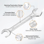HARFINGTON Double Open End Wrench 12mm x 14mm Metric 15 Degree Offset Angle - Image 4