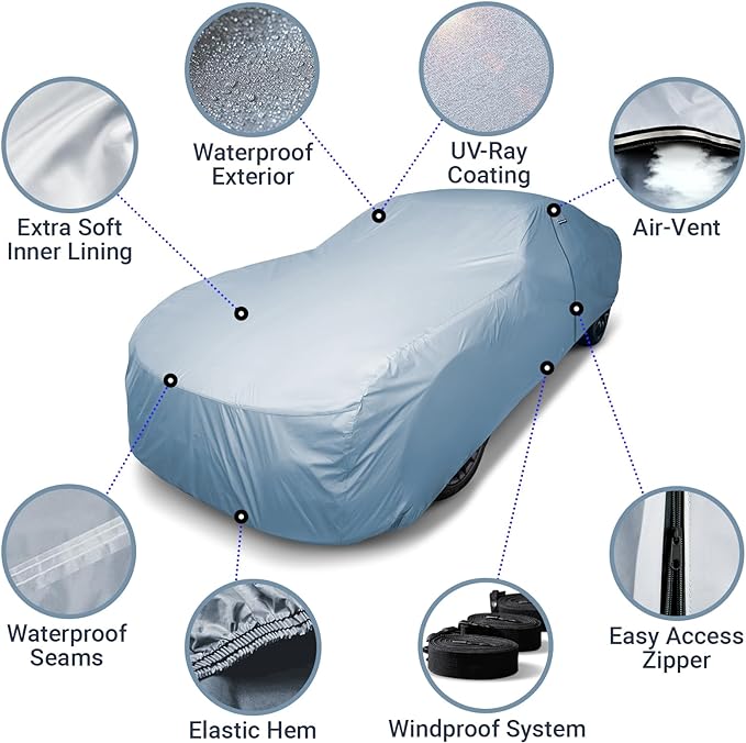 iCarCover Premium Car Cover for 1950-1957 Chevy Bel Air 2-Door, 4-Door Heavy - Image 4
