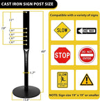 Parking Sign Post with Base - Image 4