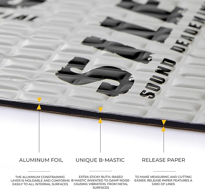 Siless 80 mil 36 sqft Car Sound Deadening mat - Image 2