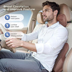 Coverado Car Lumbar Support Pillow and Car Neck Pillow Kit, Ergonomic Design - Image 2