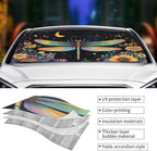 Floral Dragonfly Car Sun Shade Windshield Sunshade Foldable Front Window Shield - Image 4