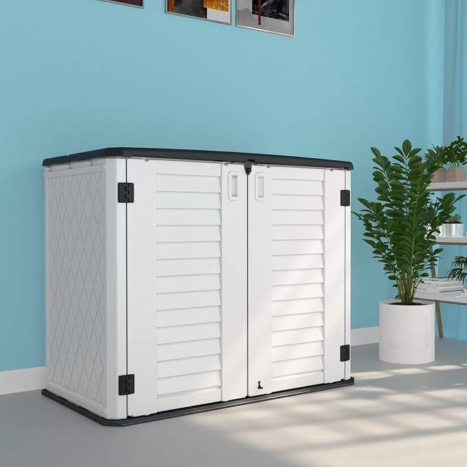 HOMSPARK Storage Shed Weather Resistance, Horizontal Storage Shed - Image 7