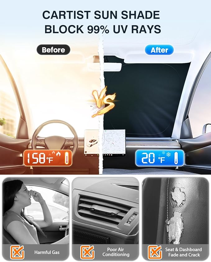 Cartist Windshield Sun Shade Custom Fit - Image 6