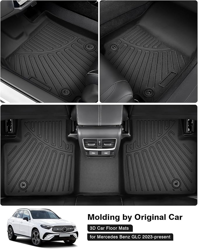 Powerty Floor Mats for 2023 2024 2025 Mercedes Benz GLC丨GLC 300丨GLC 350e丨4Matic - Image 2
