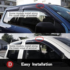 Side Window Deflector Visor Rain Guard, Outside Mount Tape-on Shatterproof Dark - Image 6