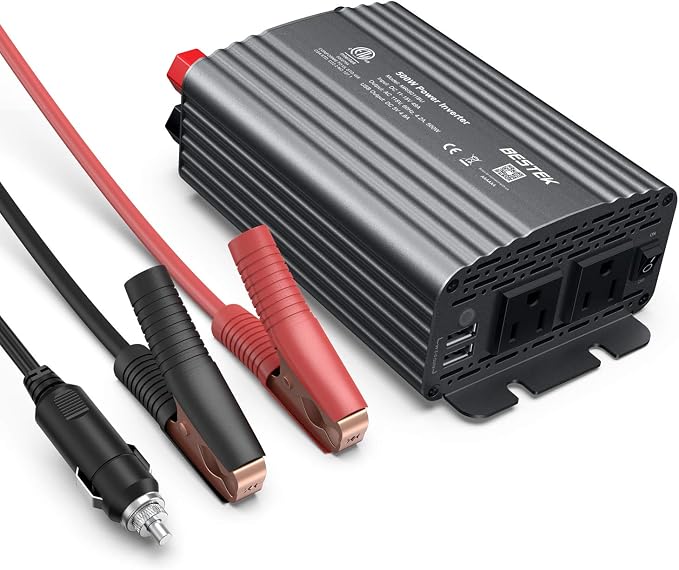 BESTEK 500W Power Inverter DC 12V to 110V AC Converter by BESTEK