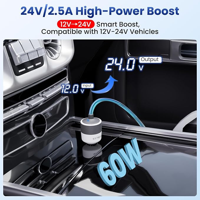 Starlink Mini Car Adapter - 12V to 24V DC Step Up Converter - Image 2