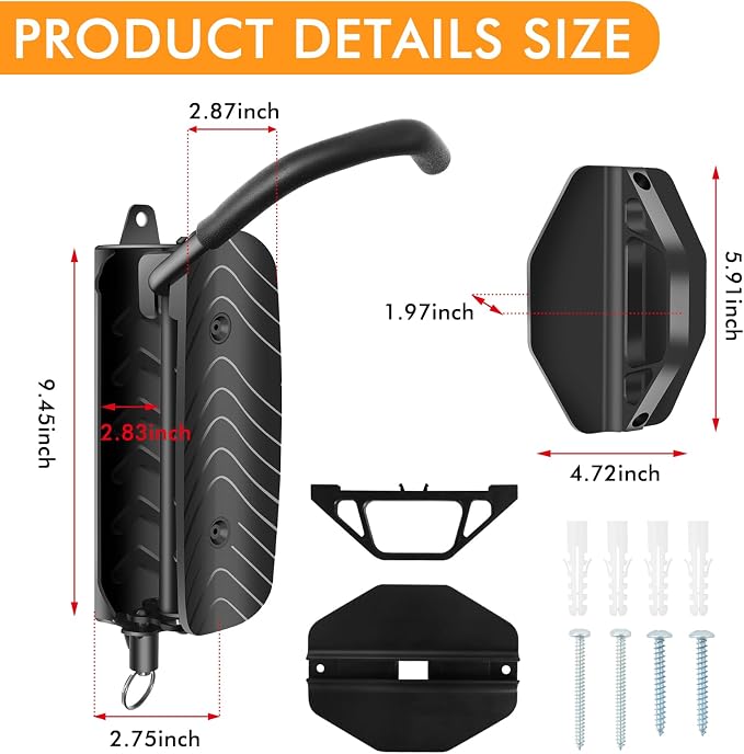 Bike Wall Mount, Space Saving Bike Wall Hanger, Hanging Bike Rack - Image 2