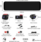 PORMIDO Triple Mirror Dash Cam 12" - Image 9