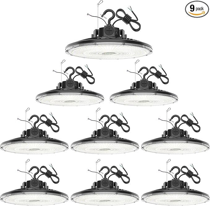 9 Pack 480V LED High Bay Light UL DLC Listed UFO Light 240W 200W 150W Adjustable by YELLORE-Professionalledlightsmanufacturerspecializingincommercialandindustriallighting