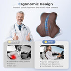 Coverado Car Lumbar Support Pillow and Car Neck Pillow Kit, Ergonomic Design - Image 3