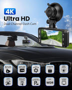 Dash Cam Front and Rear 4K/1080P, Dash Camera - Image 8