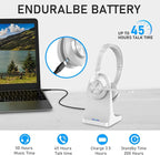Wireless Headset with Mic for Work, Wireless Headset with USB Dongle & Charging - Image 3