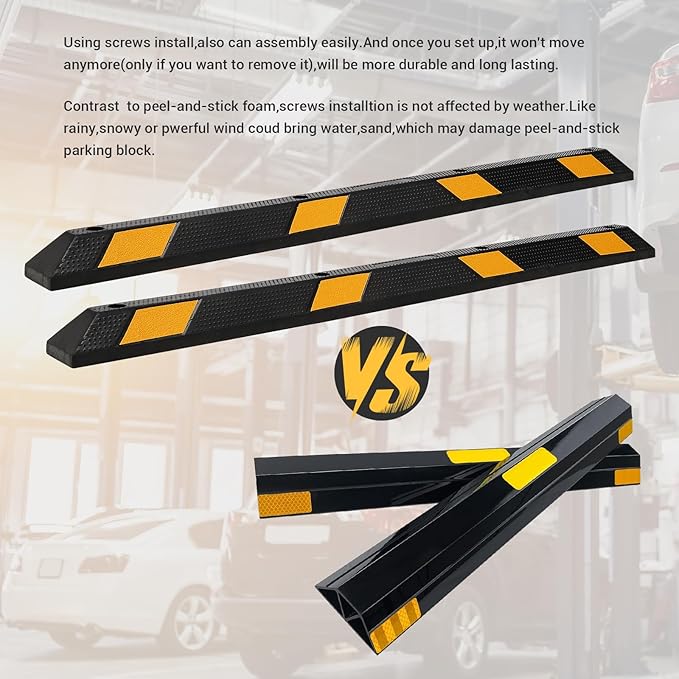 Heavy Duty Rubber Parking Curb - 55000 Lb Capacity - Image 6