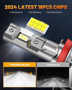 forenner 9005 H11 Light Bulbs Combo 100000LM 1000% Brighter, 2025 Upgraded HB3 - Image 3