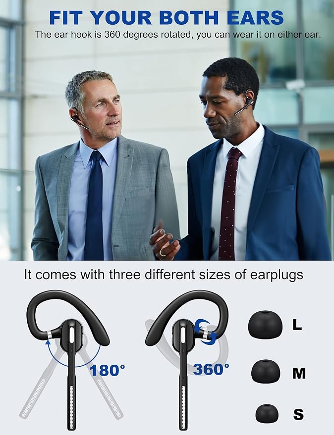Bluetooth Headset V5.1, Wireless Headset - Image 5