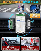 HTU 【Military-Grade】 Car Phone Holder, 【Strongest & Longest Steel-Hook】 Car - Image 5