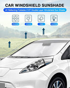KUST Windshield Sun Shade for Nissan Leaf 2011-2017 Window Shade Sun Visor - Image 2